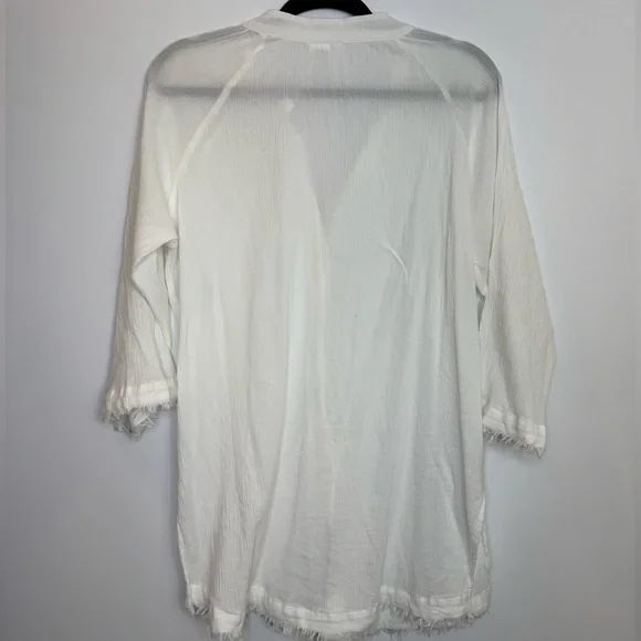 Sanctuary cotton beach fringe hem blouse size small - Picture 7 of 7